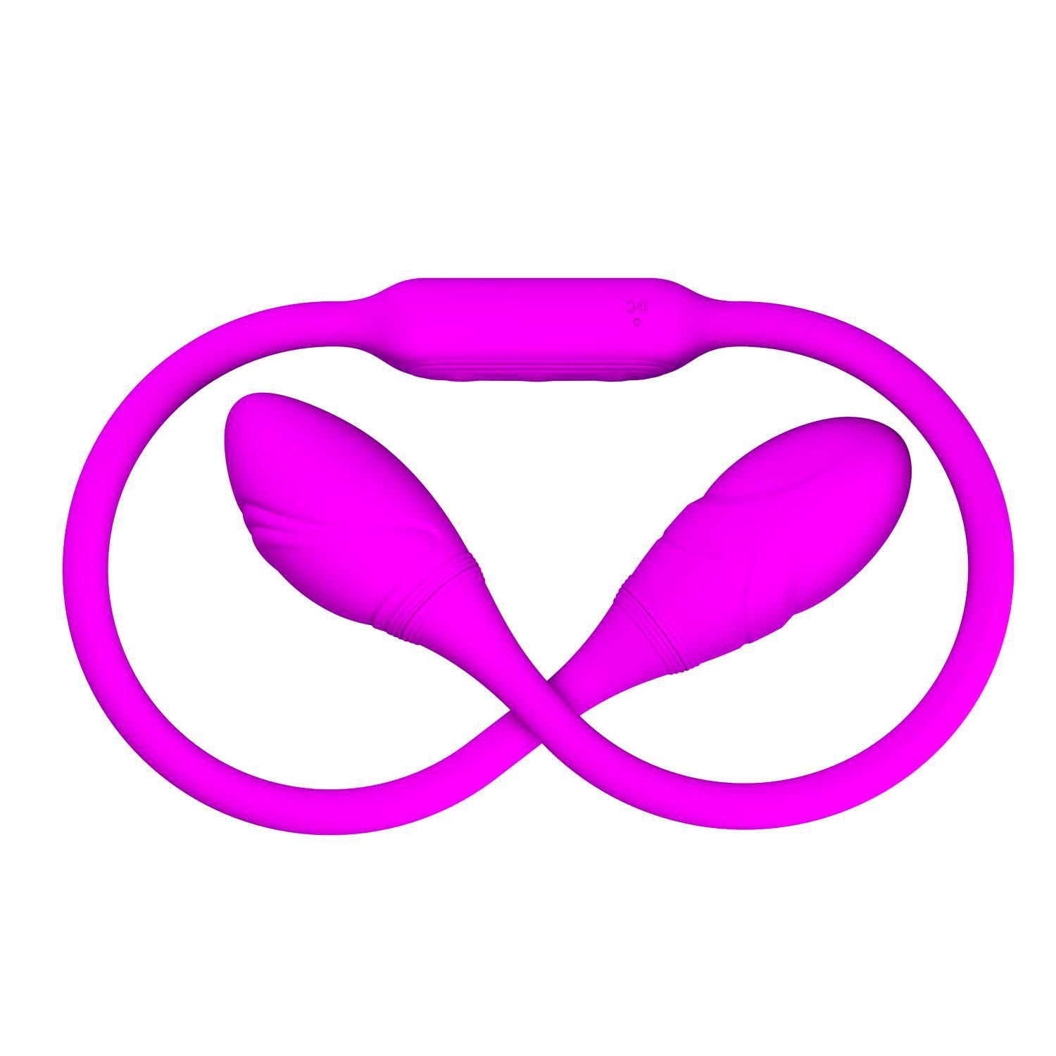 PRETTY LOVE - Dream Lover'S Whip, Double ended vibrator, indepentely buttons control, rechargeable, silicone material, waterproof ?:32mm   ?:32mm L:655mm