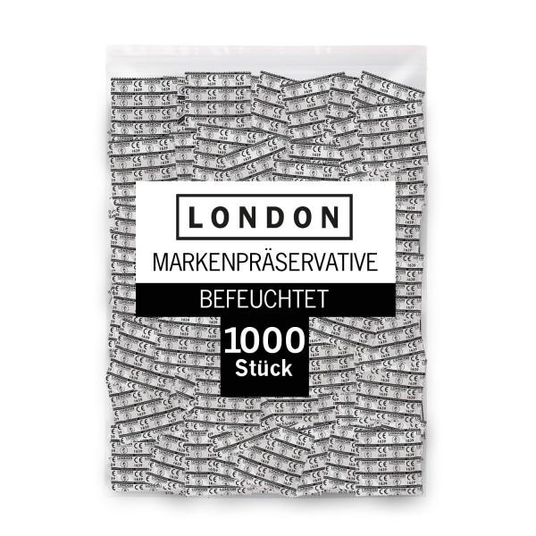 LONDON Q 600 Condoms, 1000pcs, Extra Moist, Ø 52mm, 185mm