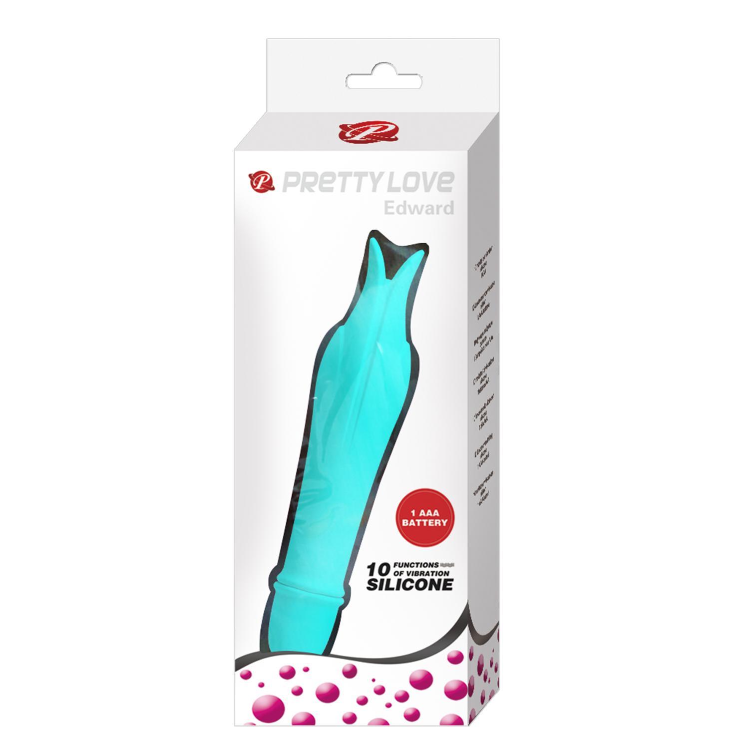 PRETTY LOVE - Edward, 10 Functions of vibration, 1 AAA battery, silicone, waterproof L:145mm ?:29mm