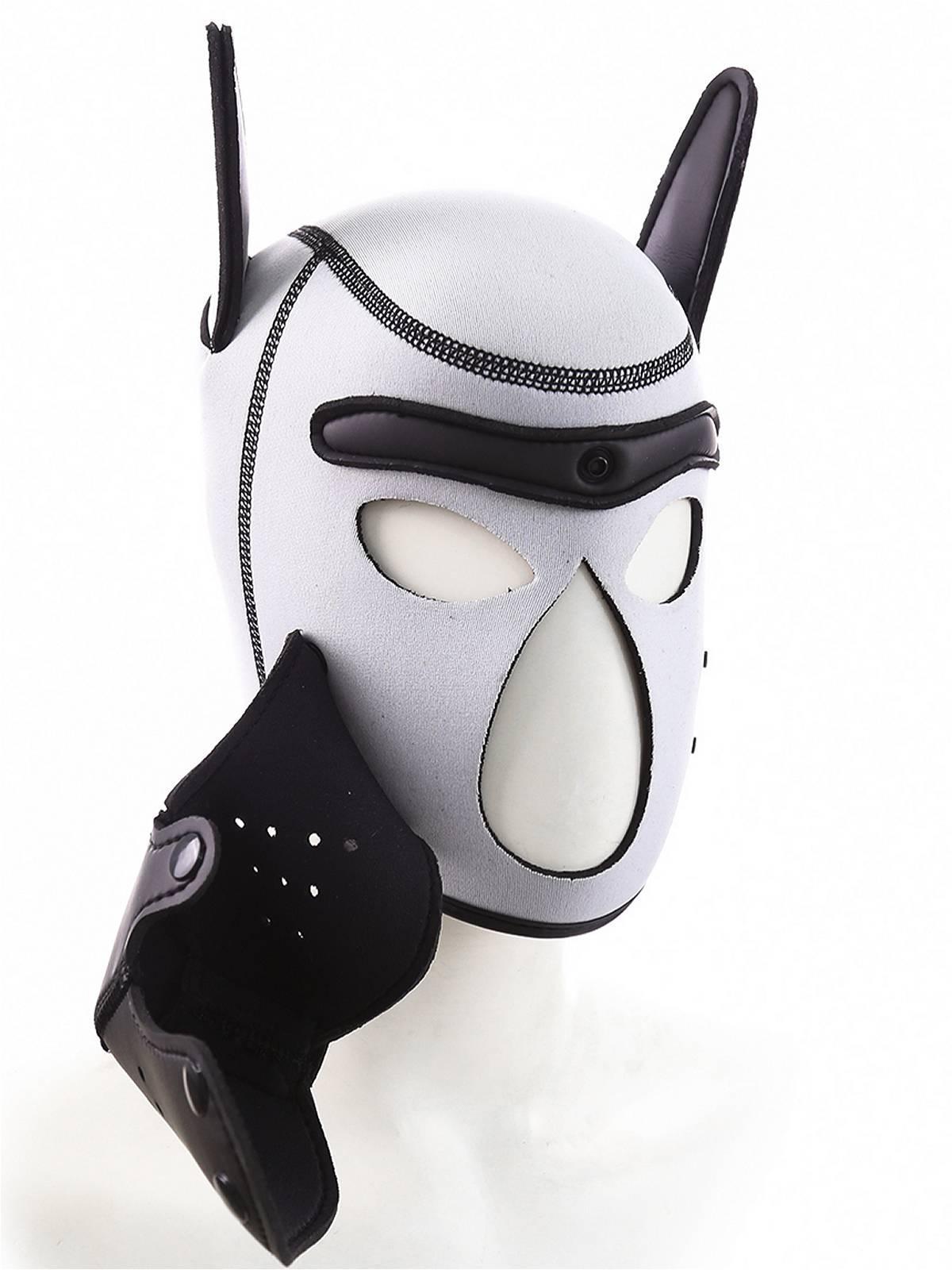 Rude Rider Neoprene Puppy Hood White/Black, M size
