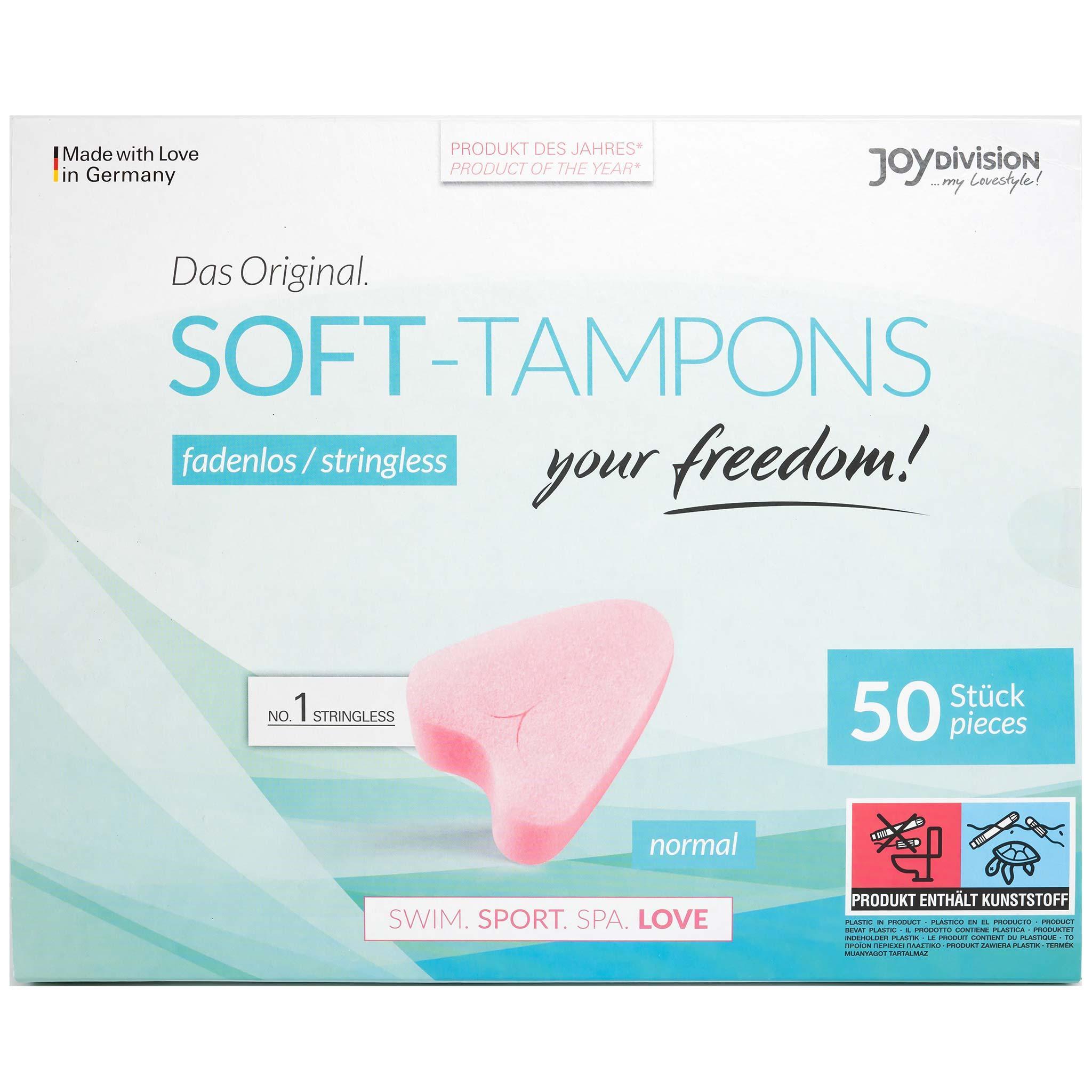 JoyDivision Soft-Tampons Stringless, Heart Shape Normal, 50 pcs