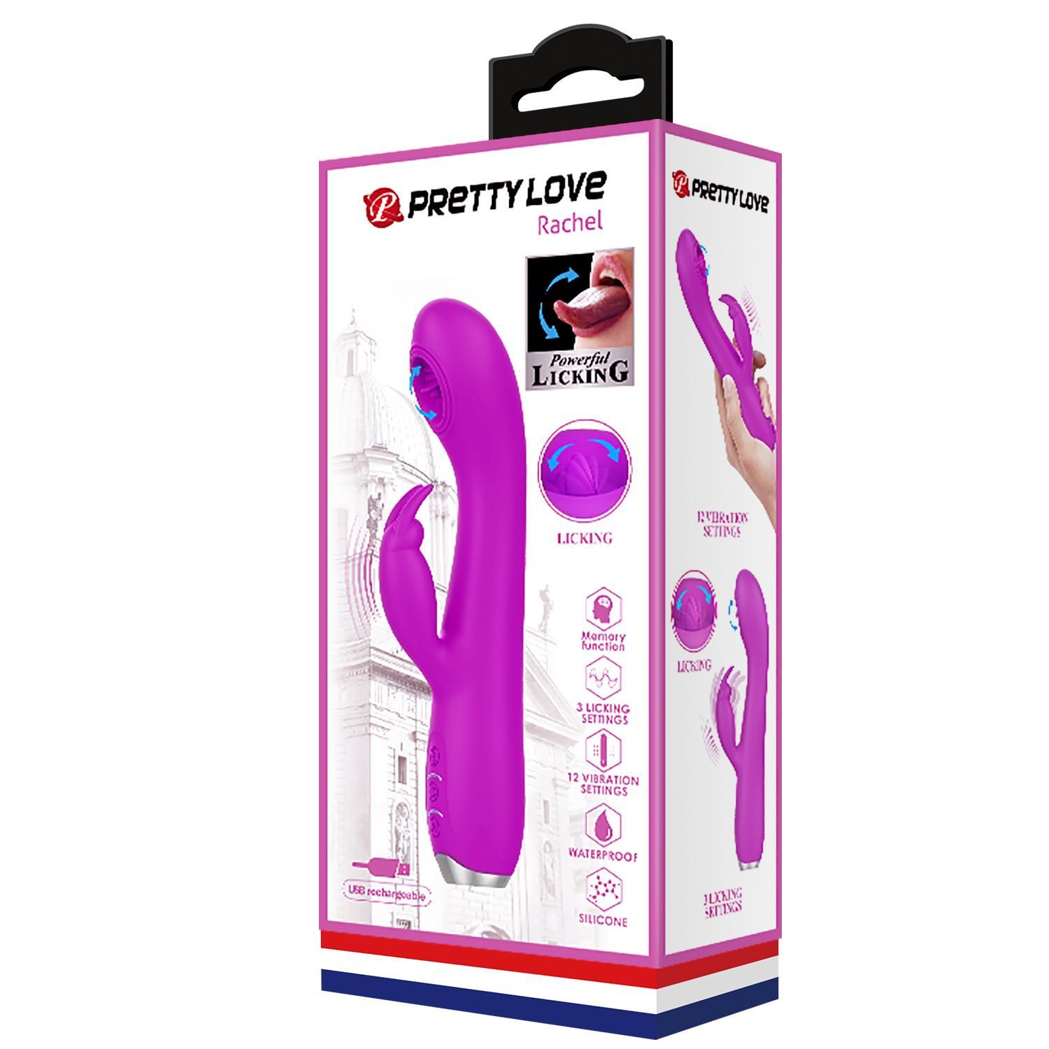 PRETTY LOVE - Rachel, 12 functions of vibration3 functions of  flickeringsiliconeUSB rechargeable 36-199