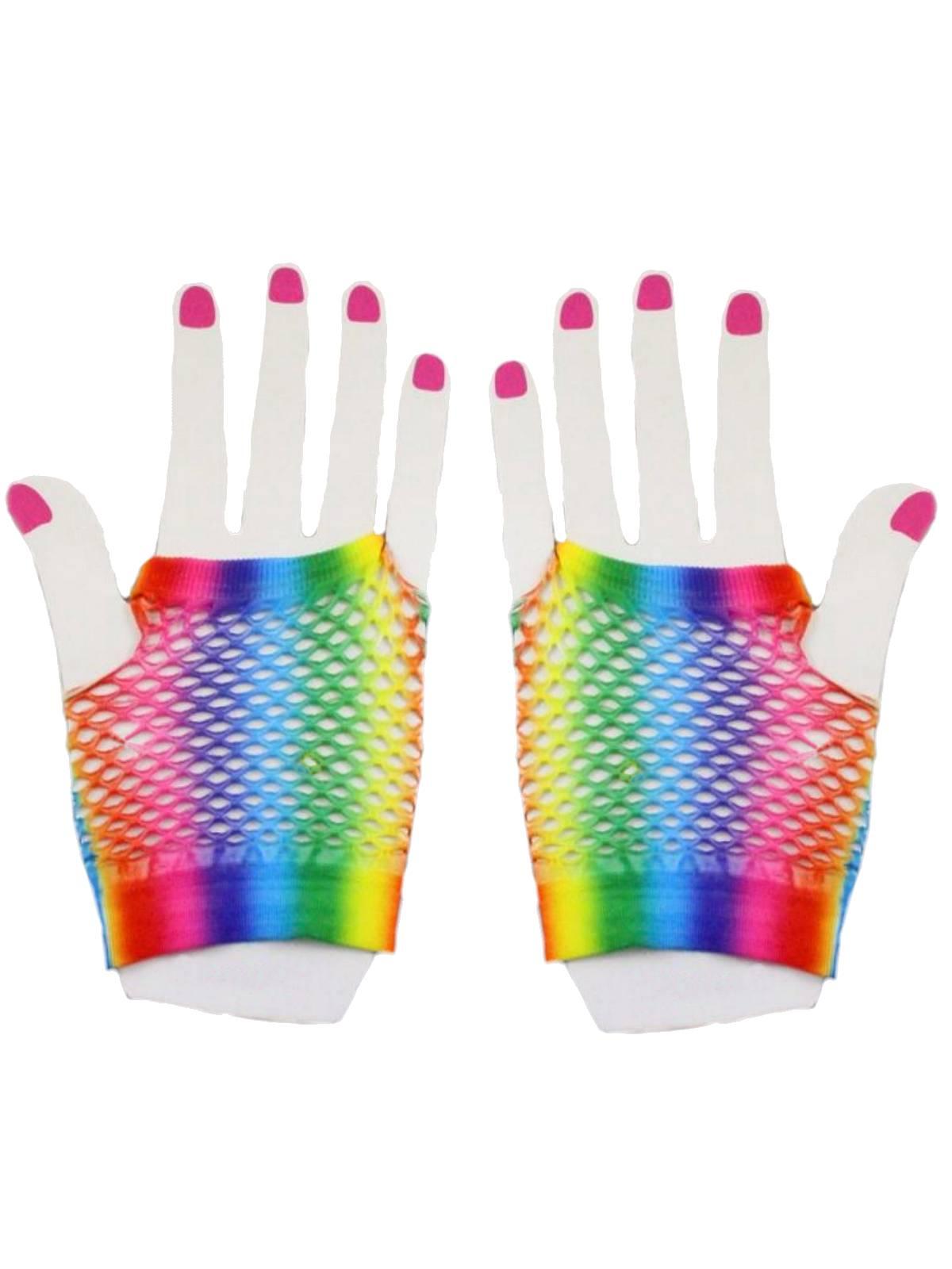 Rainbow Net Gloves Short