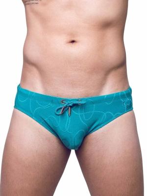 2Eros V10 Textured Swim Brief Signet Ripple Green - Size: L
