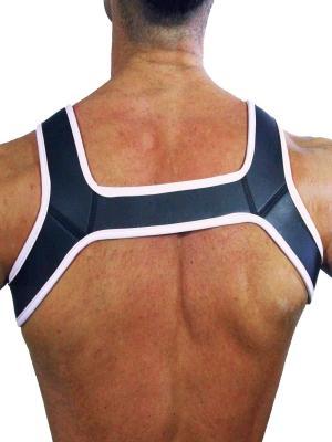 Rude Rider Neoprene Harness Black/White, L size