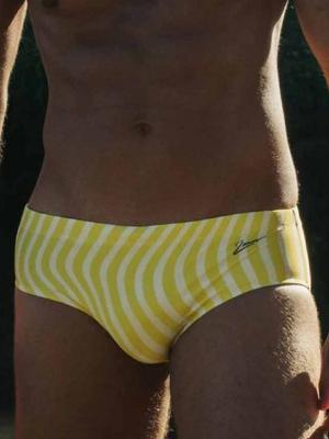 2Eros V40 Printed Swim Briefs Sunga Dolce Yellow - Size: L