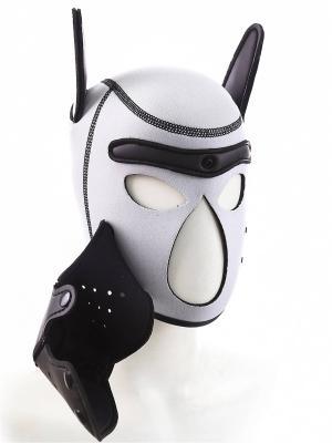 Rude Rider Neoprene Puppy Hood White/Black, M size