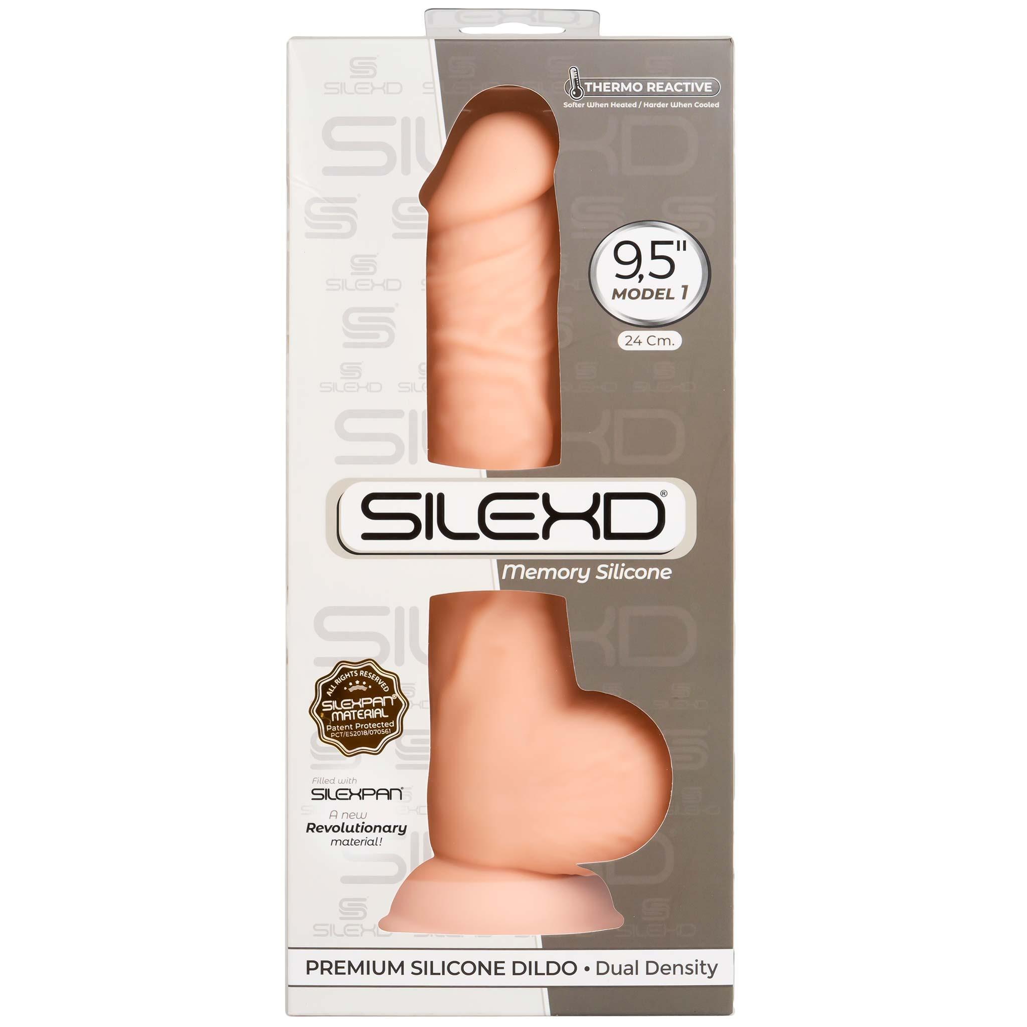SILEXD Premium Silicone Dildo Model 1, 24 cm, Light skin