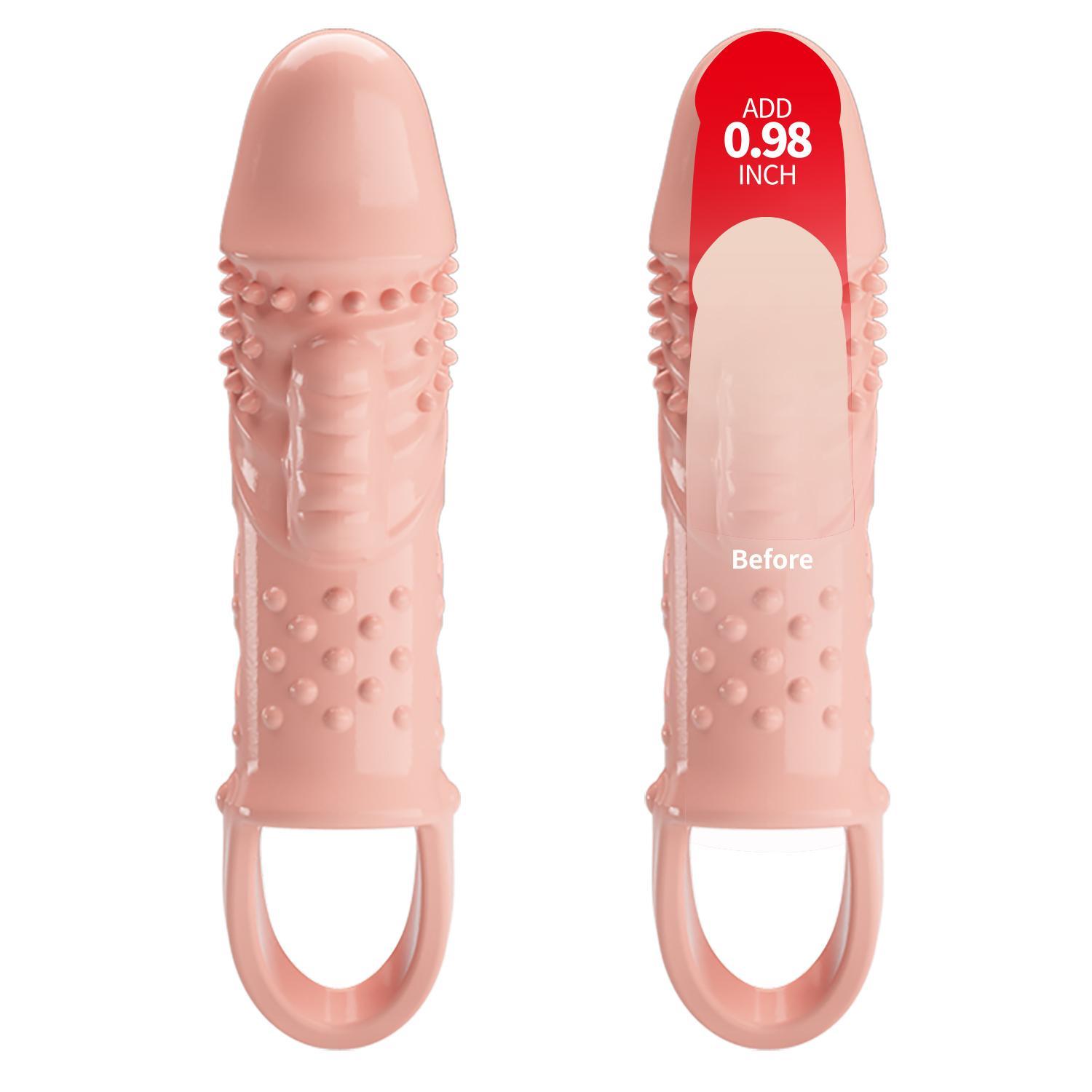 PRETTY LOVE - Cecelia, TPR material, penis sleeve, vibration, 3LR936 battery. 40.5*185