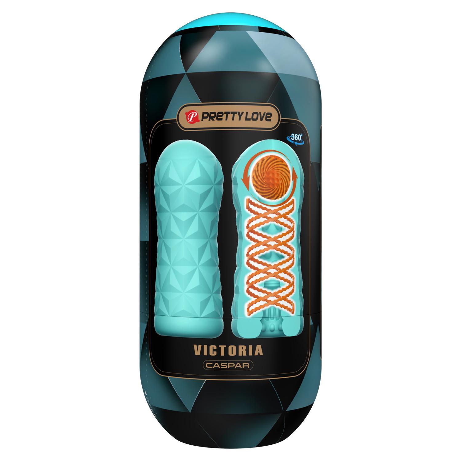 PRETTY LOVE - Victoria Masturbator with Stimulation Ball, Turquoise