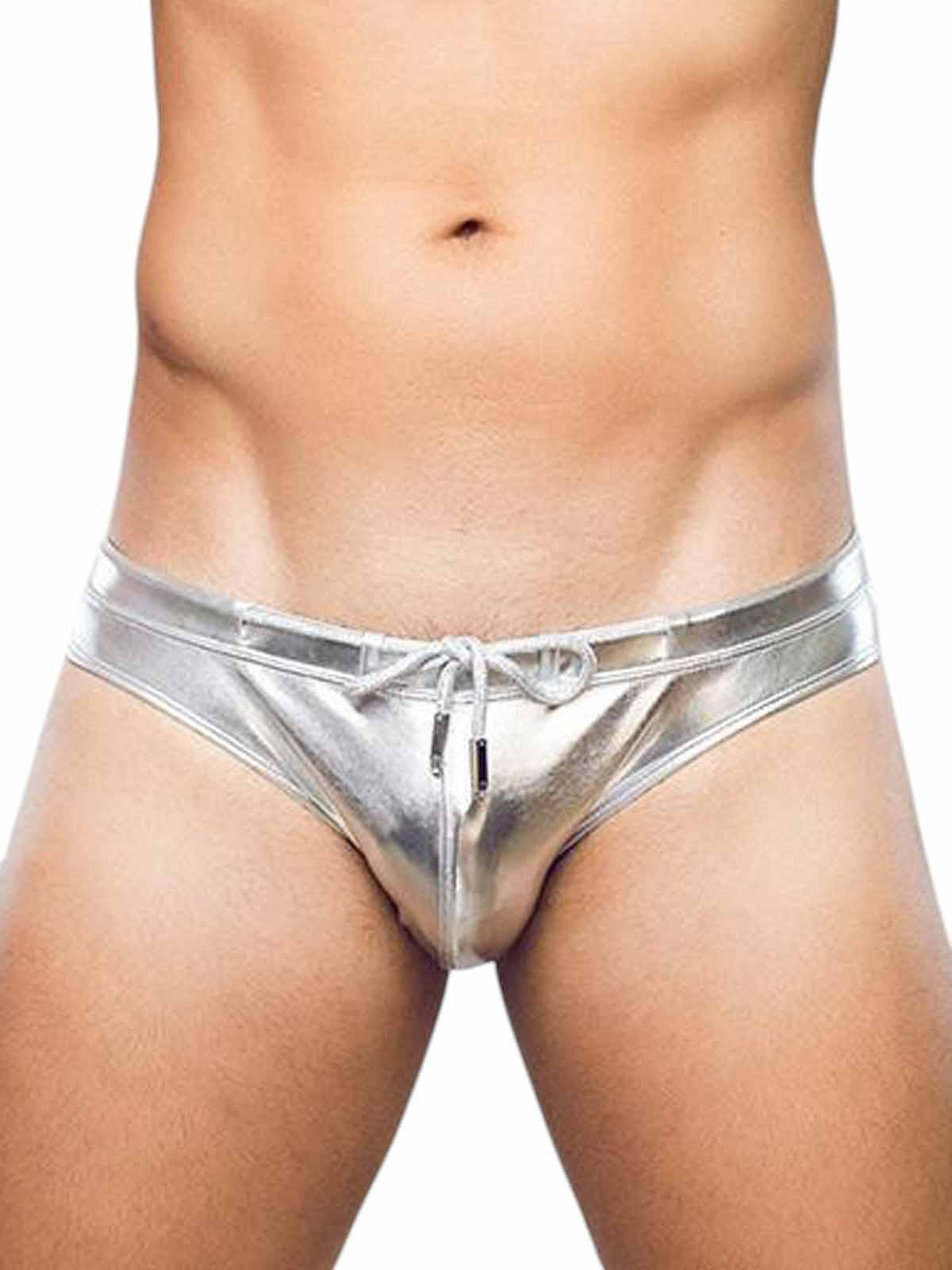 2Eros Metalux Swim Brief V30 Swimwear Silver - Size: L
