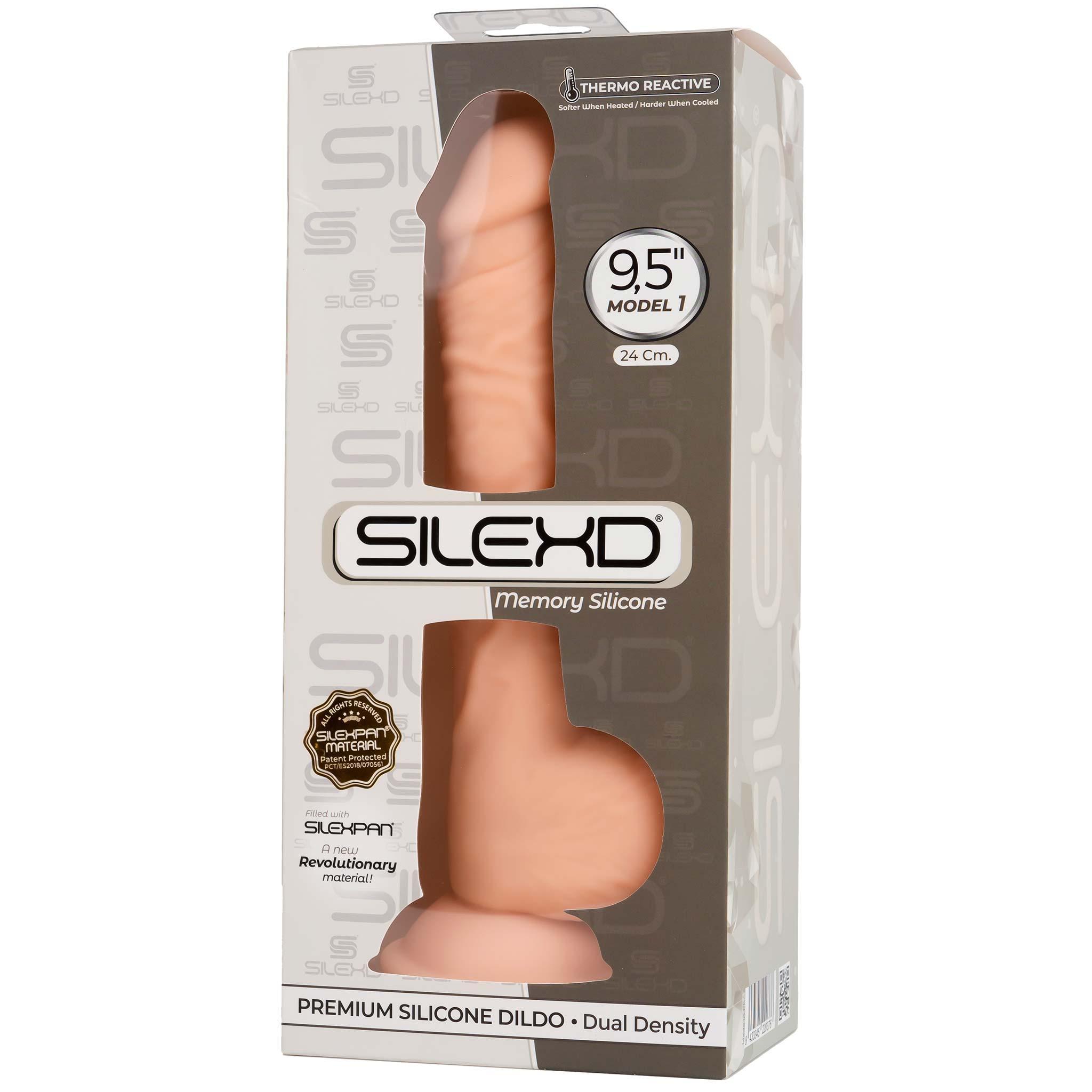 SILEXD Premium Silicone Dildo Model 1, 24 cm, Light skin