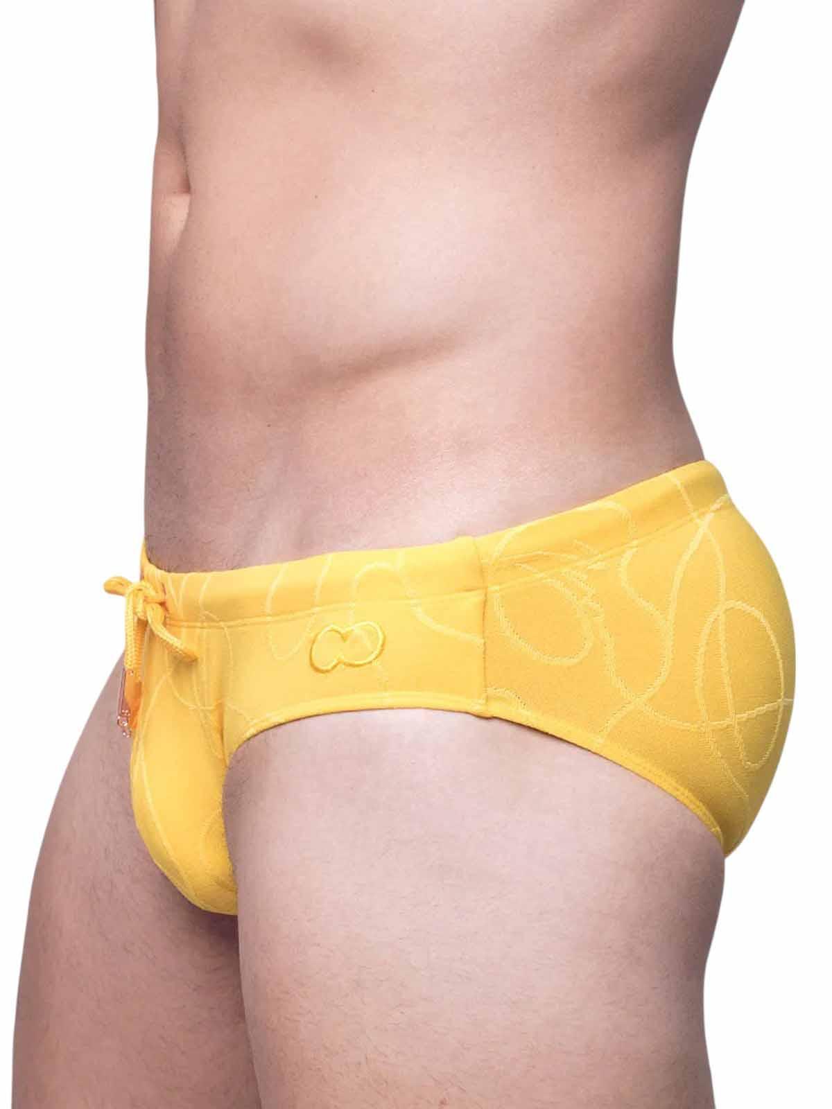 2Eros V10 Textured Swim Brief Signet Ripple Yellow - Size: L