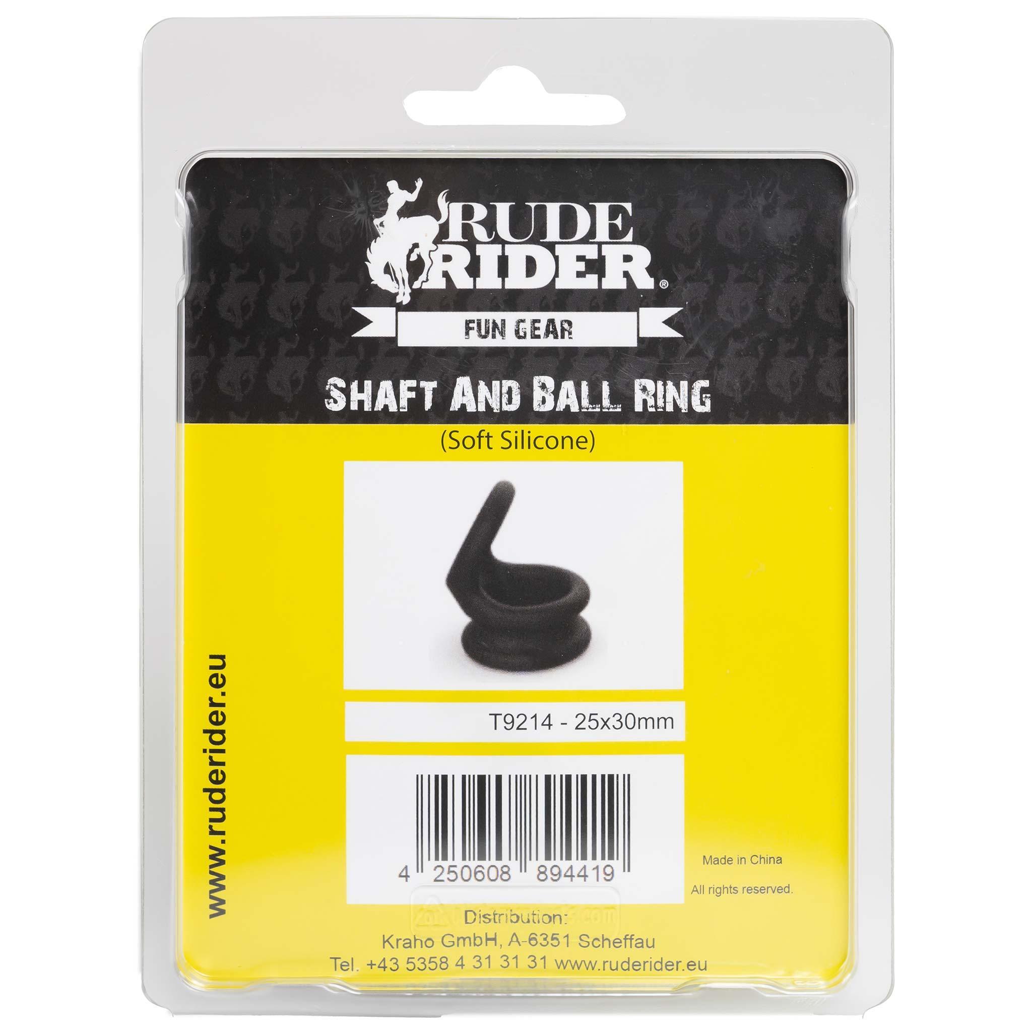 Rude Rider Shaft and Ball Ring Thick Small, Ball Stretcher, Black