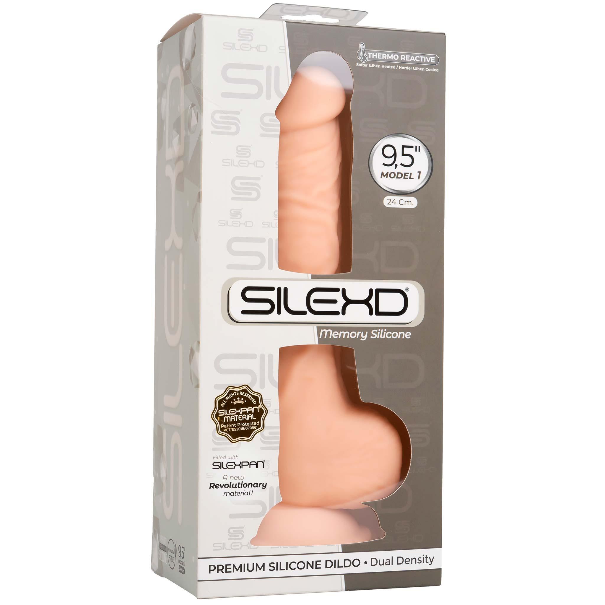 SILEXD Premium Silicone Dildo Model 1, 24 cm, Light skin