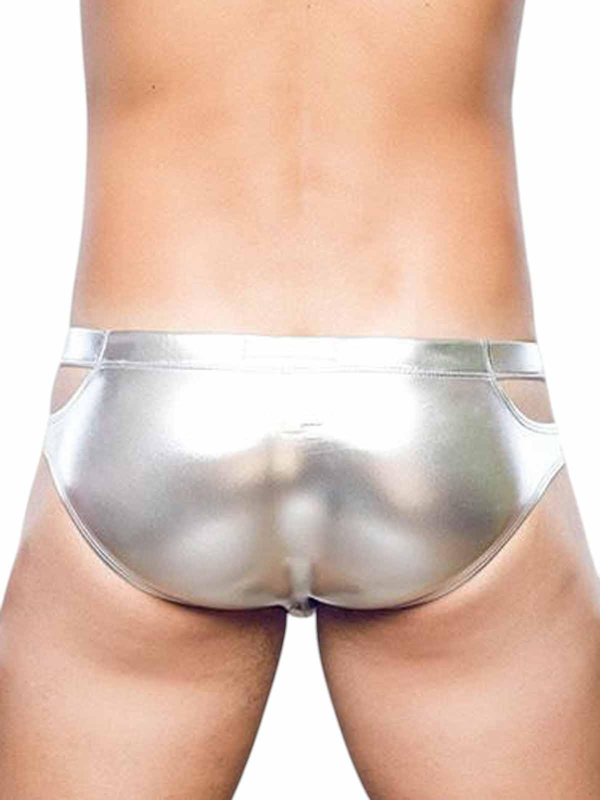2Eros Metalux Swim Brief VB31 Swimwear Silver - Size: L