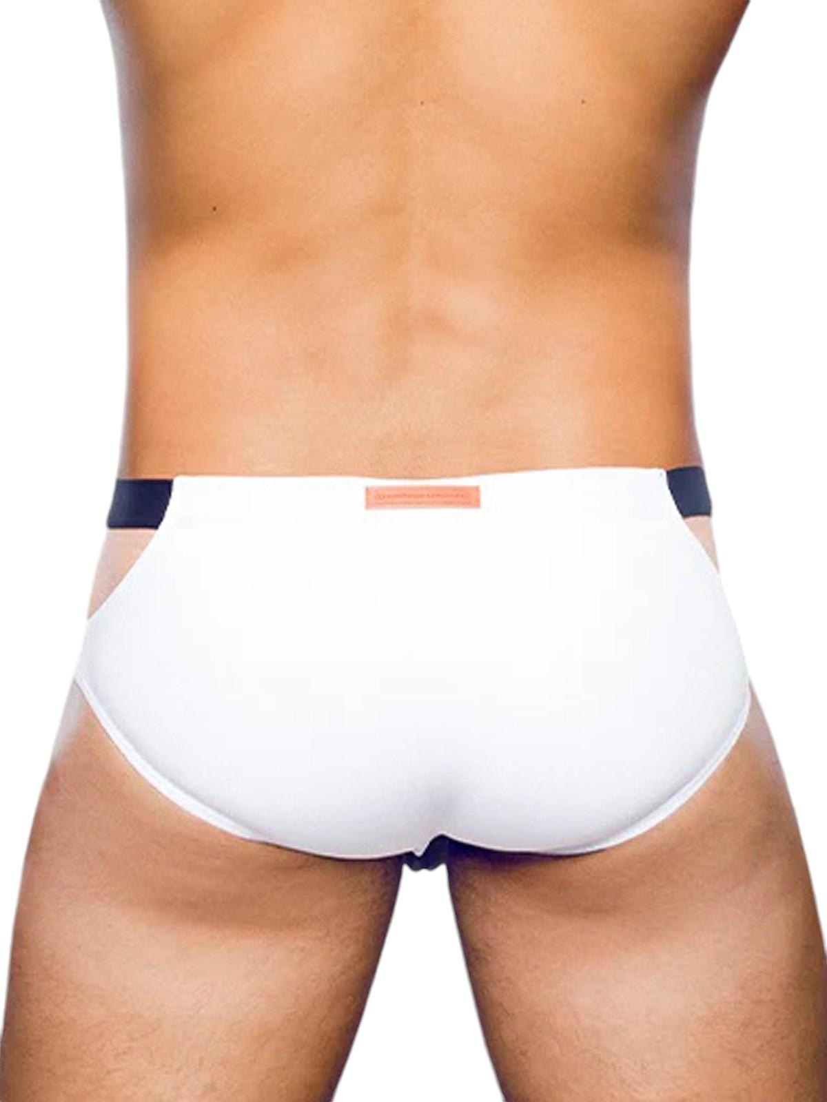 2Eros BLK Label Swim Briefs VB31 Black and White - Size: L
