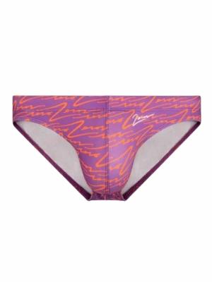 2Eros V20 Signature Print Swim Brief Purple - Size: L