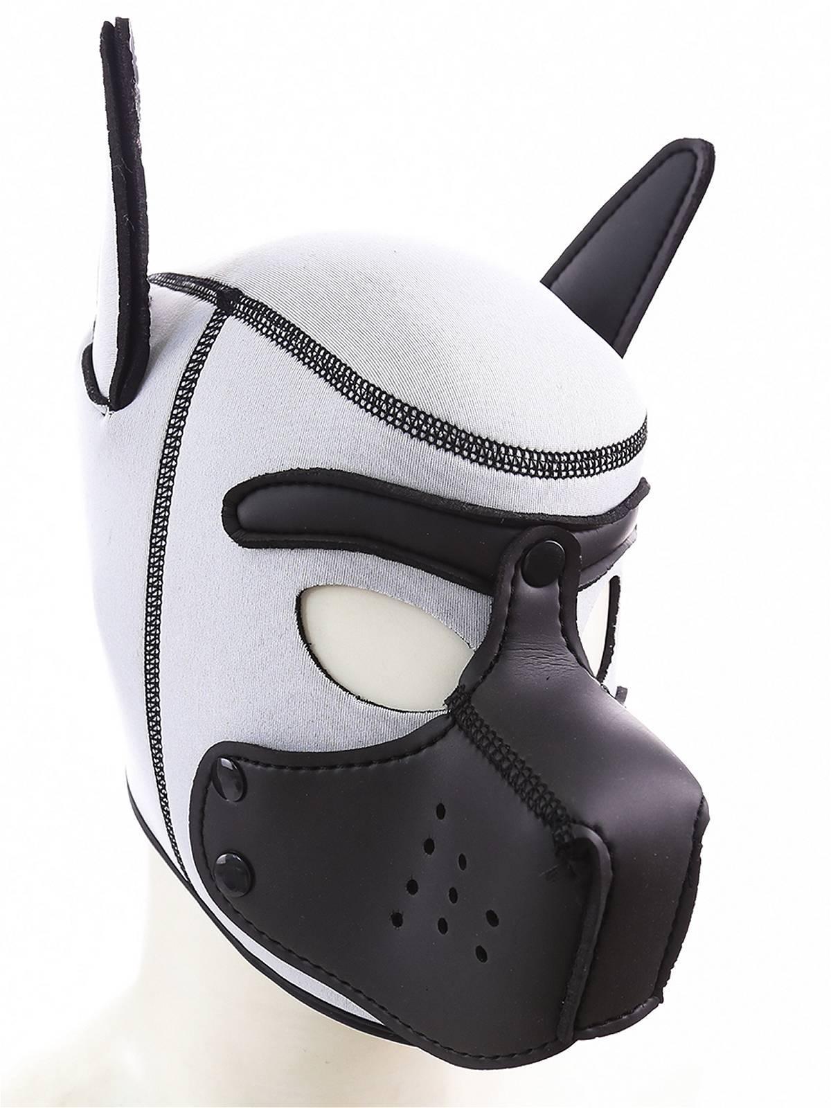 Rude Rider Neoprene Puppy Hood White/Black, M size