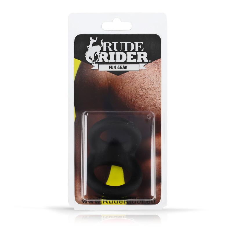 Rude Rider Shaft and Ball Ring Thin Large, Black
