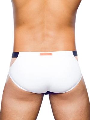 2Eros BLK Label Swim Briefs VB31 Black and White - Size: L
