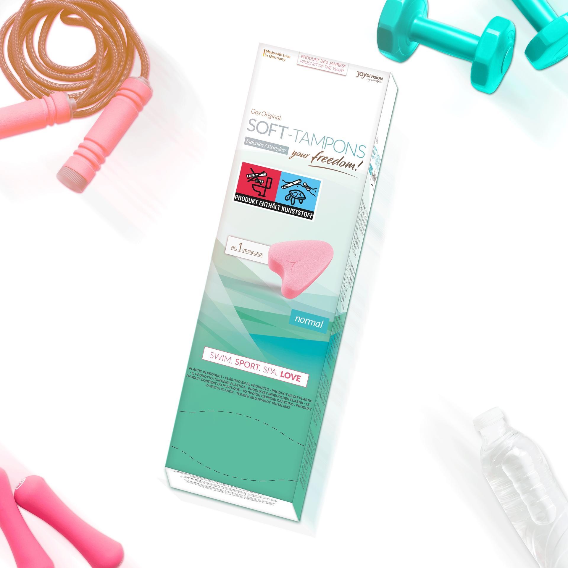 JoyDivision Soft-Tampons Stringless, Heart Shape Normal, 10 pcs