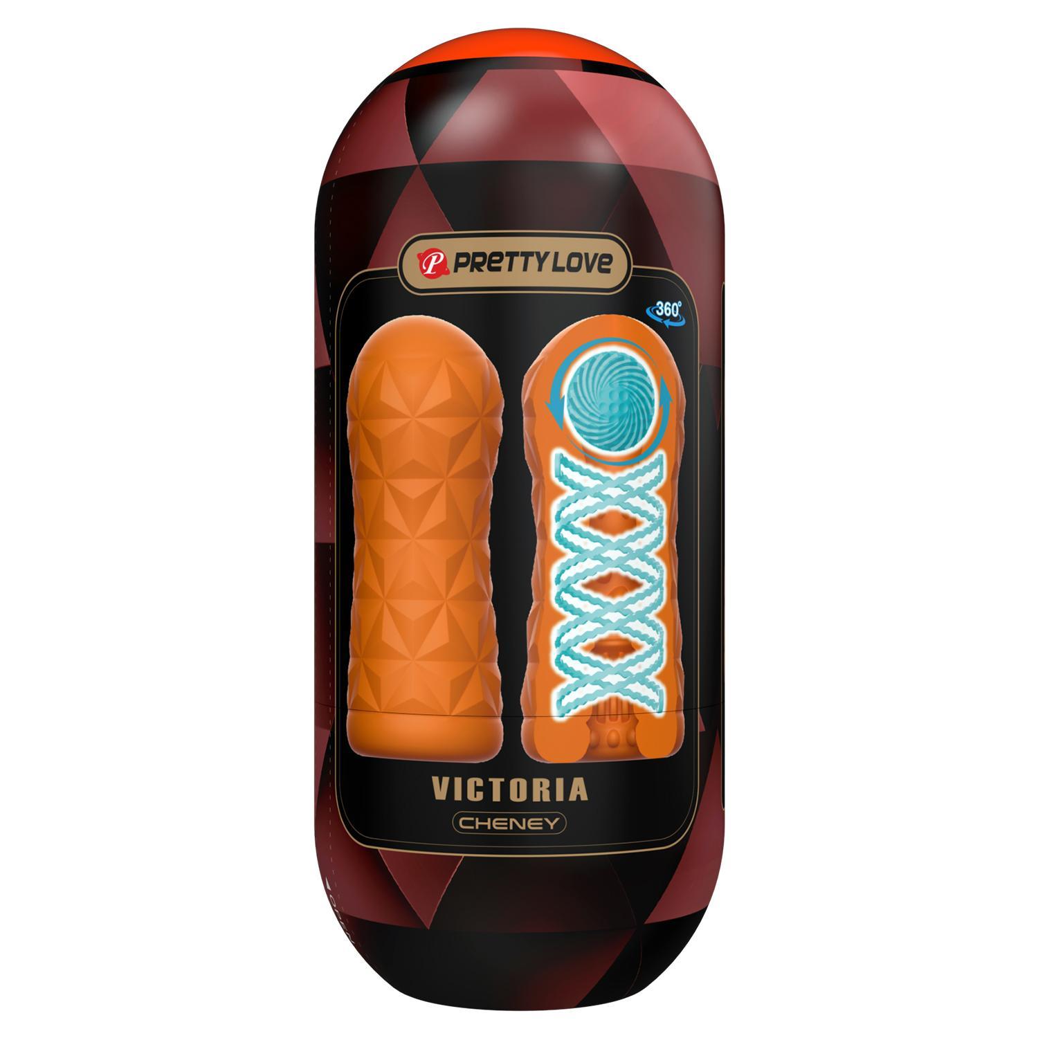 PRETTY LOVE - Victoria Masturbator with Stimulation Ball, Orange