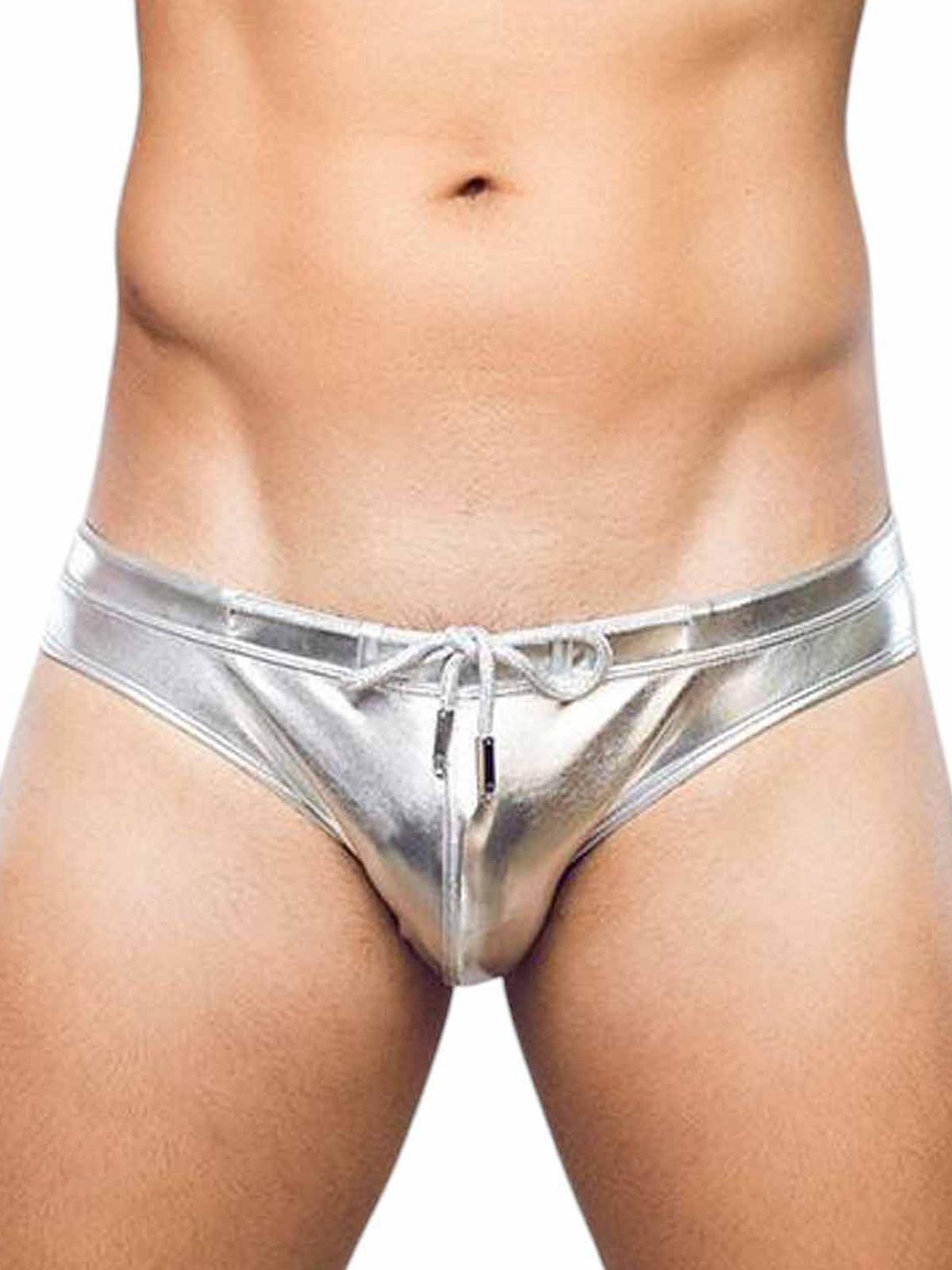 2Eros Metalux Swim Brief V30 Swimwear Silver - Size: L