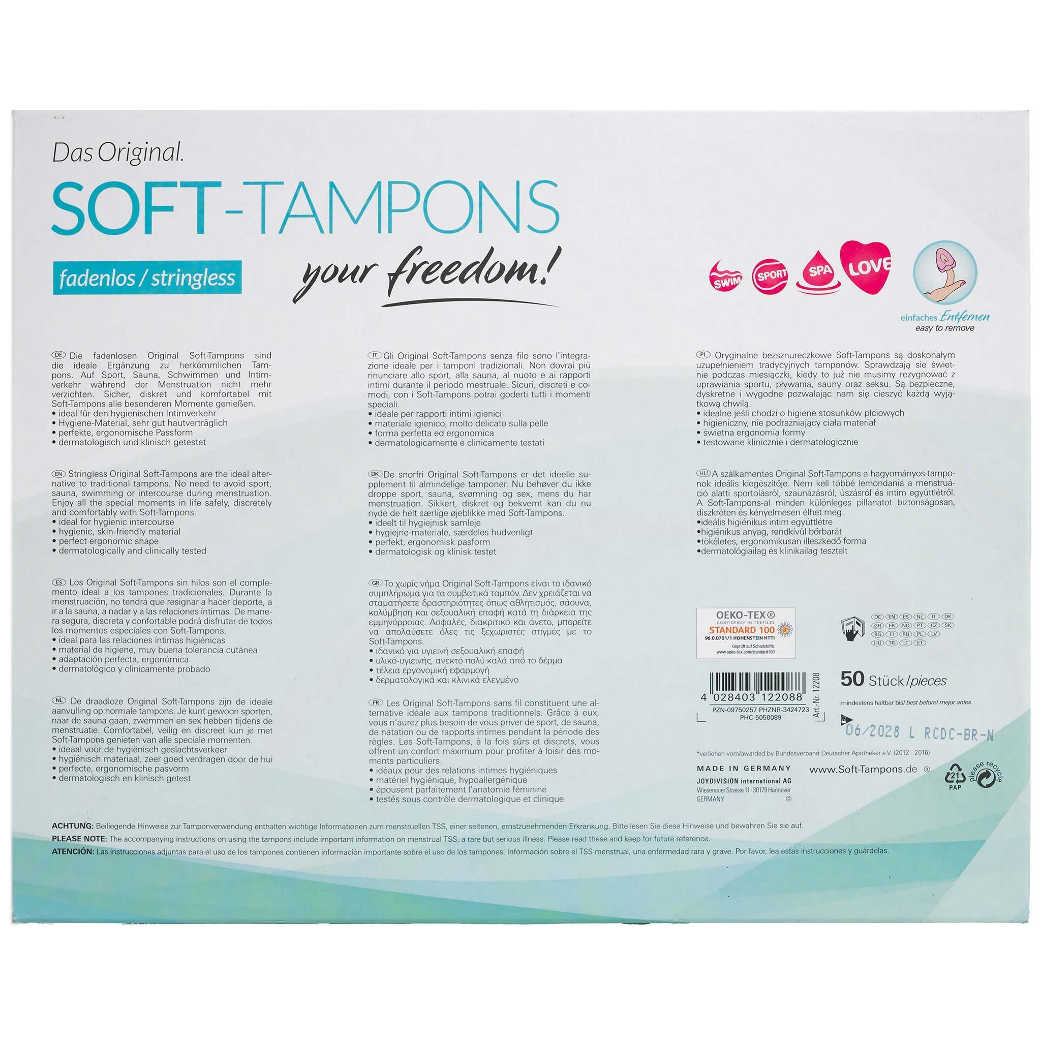 JoyDivision Soft-Tampons Stringless, Heart Shape Normal, 50 pcs