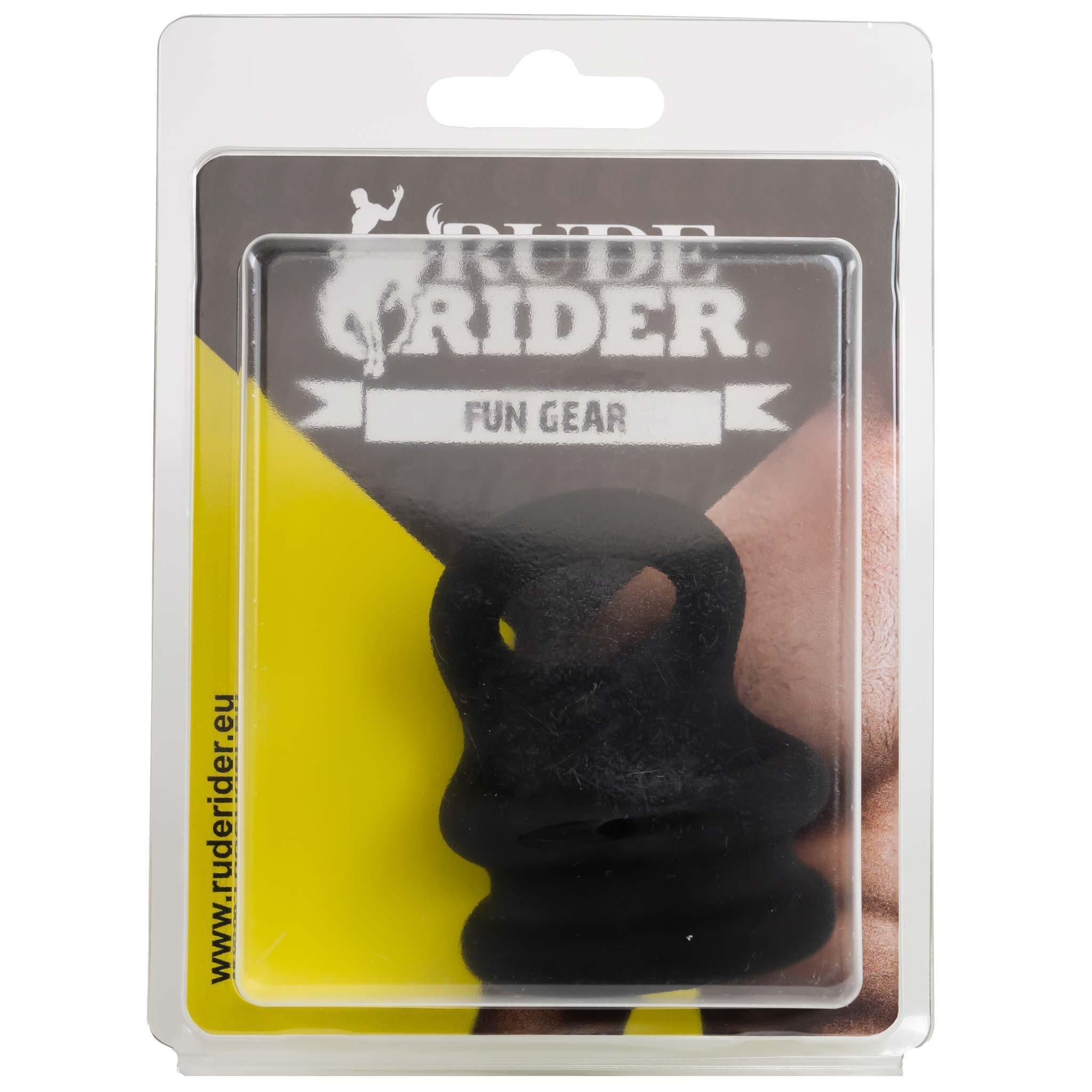 Rude Rider Shaft and Ball Ring Thick Small, Ball Stretcher, Black