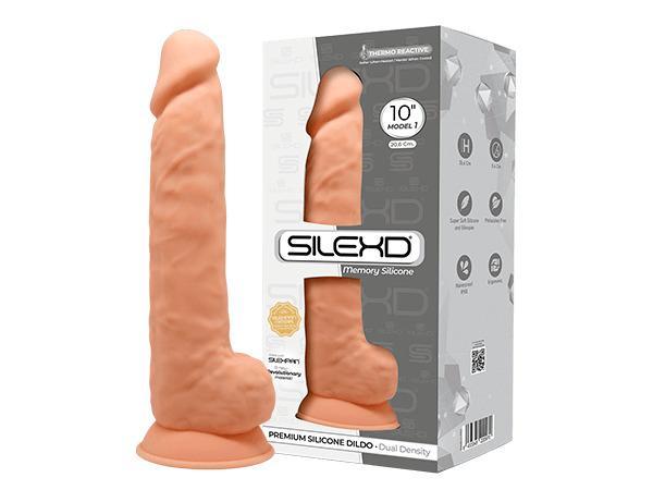 SILEXD Premium Silicone Dildo Model 1, 26,6 cm, Light skin