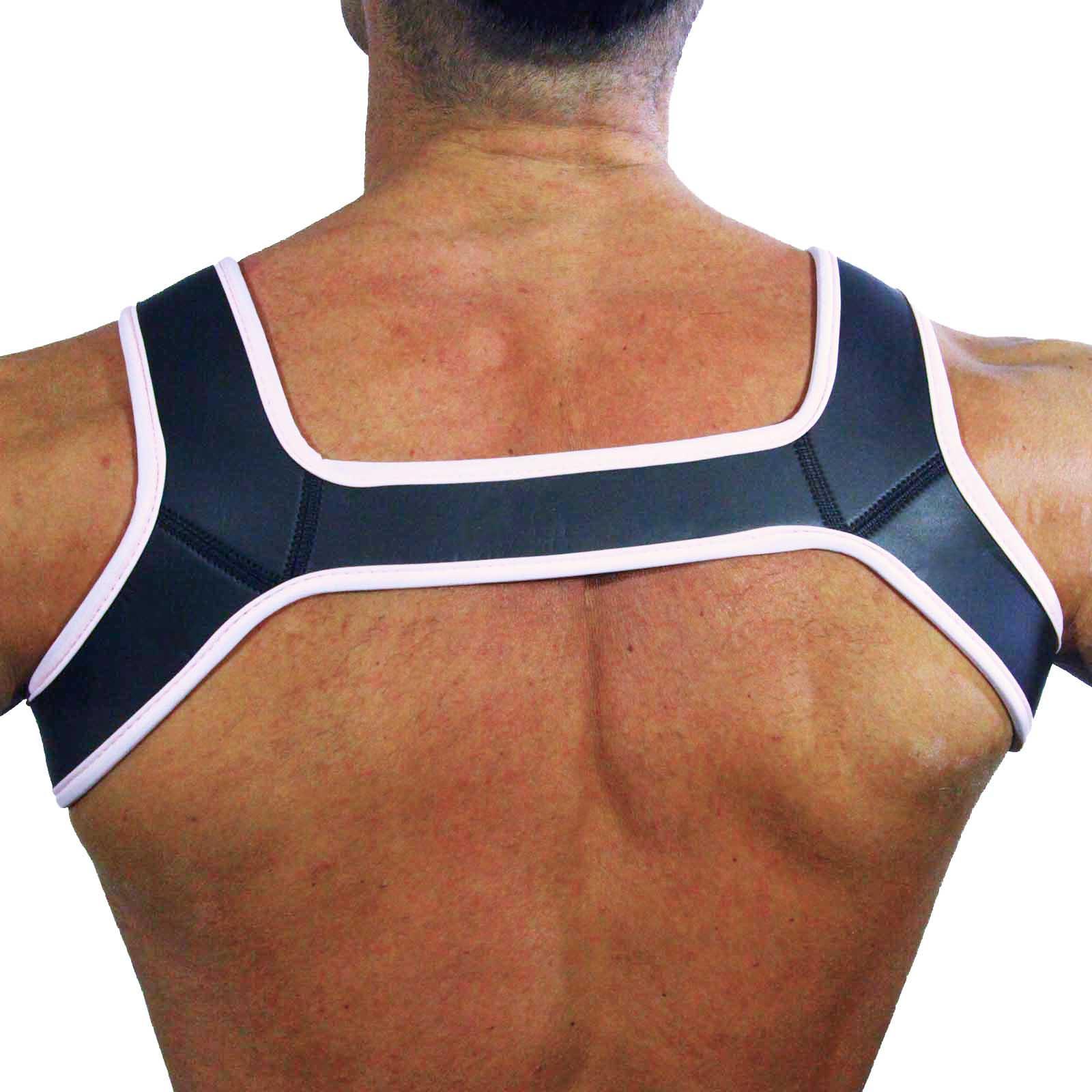 Rude Rider Neoprene Harness Black/White, L size