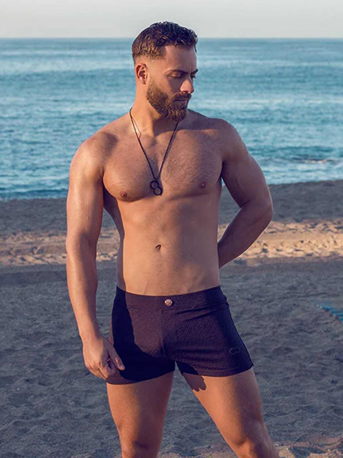 2Eros Textured Swim Trunk V60 Signet Black - Size: L