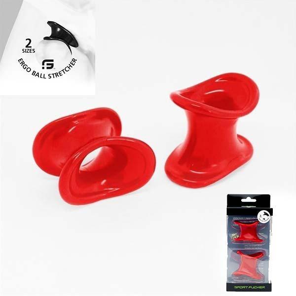 Sport Fucker Ergo Ball Stretcher 2pc Kit, Red