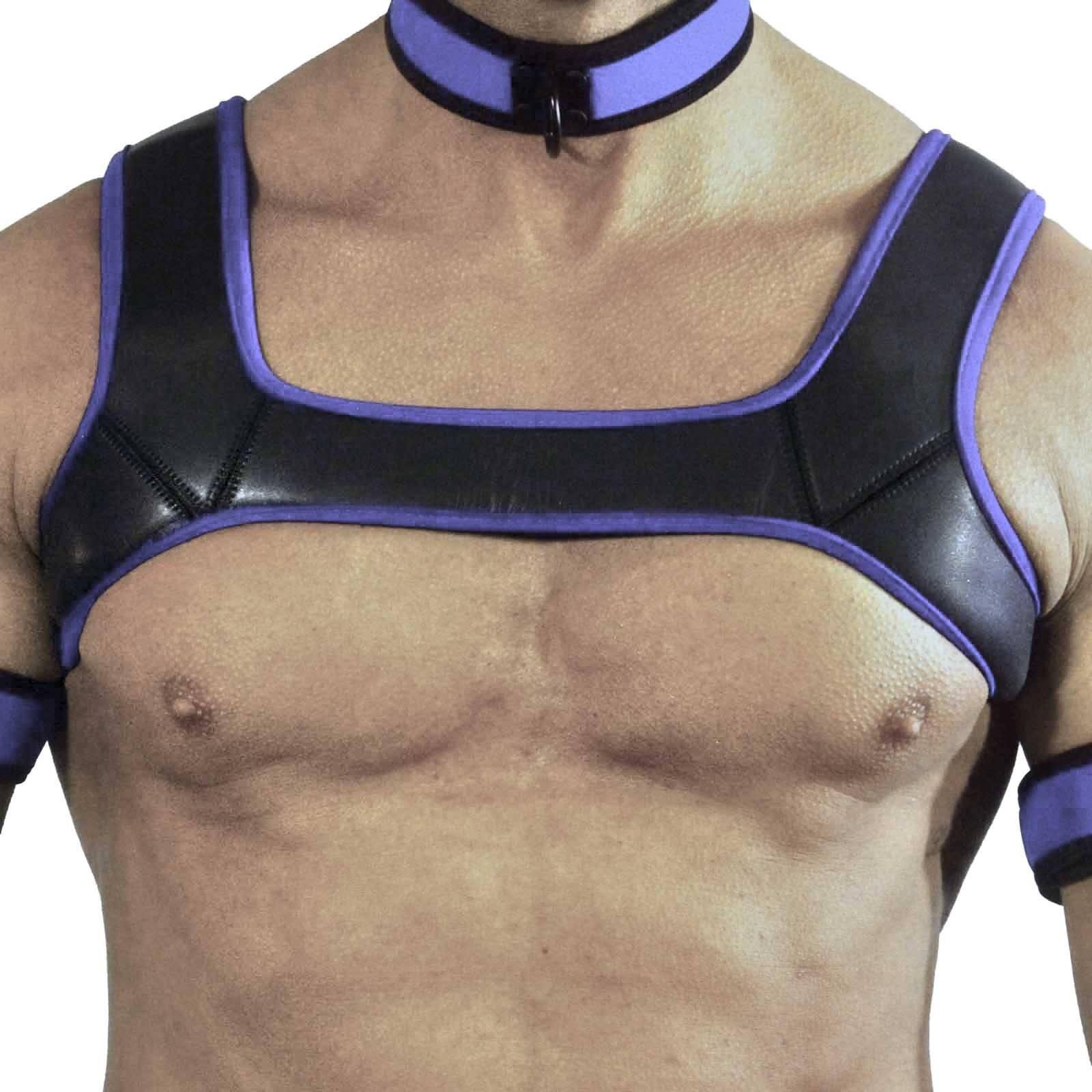 Rude Rider Neoprene Harness Black/Purple, M size