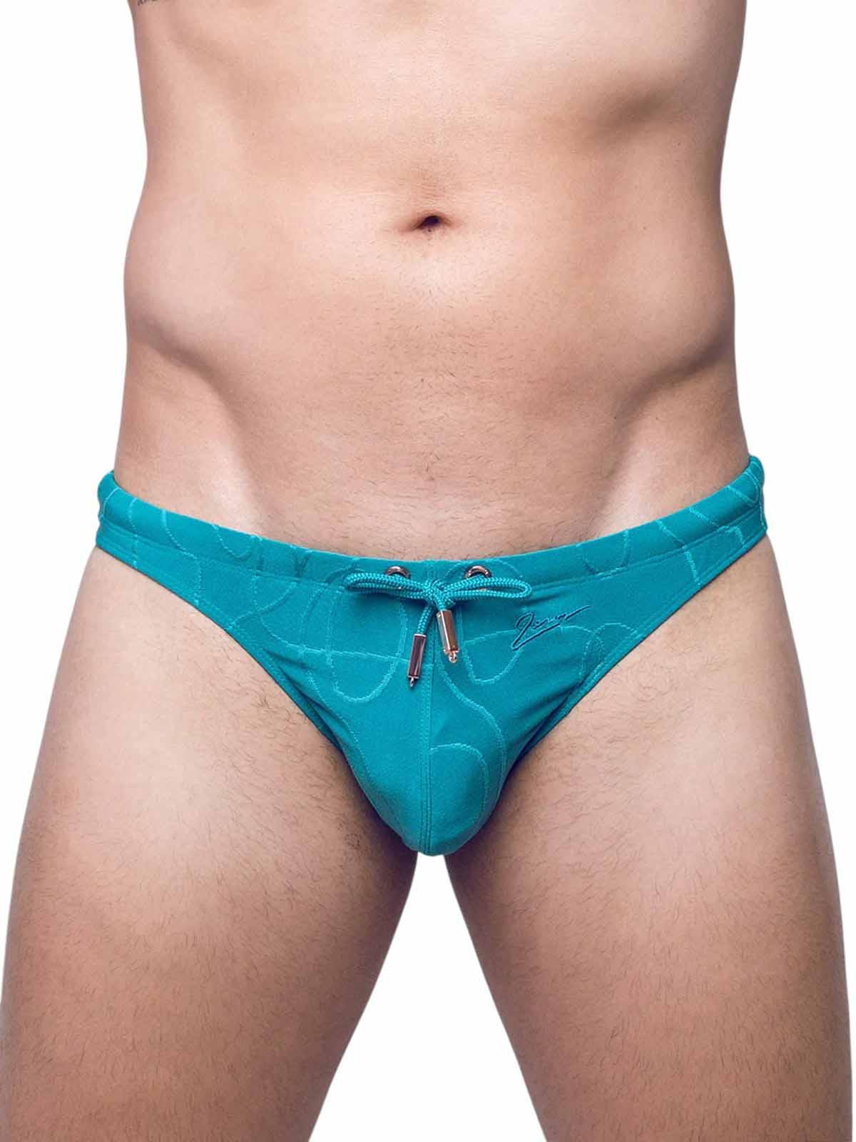 2Eros V80 Textured Swim Thong Signet Ripple Green - Size: L