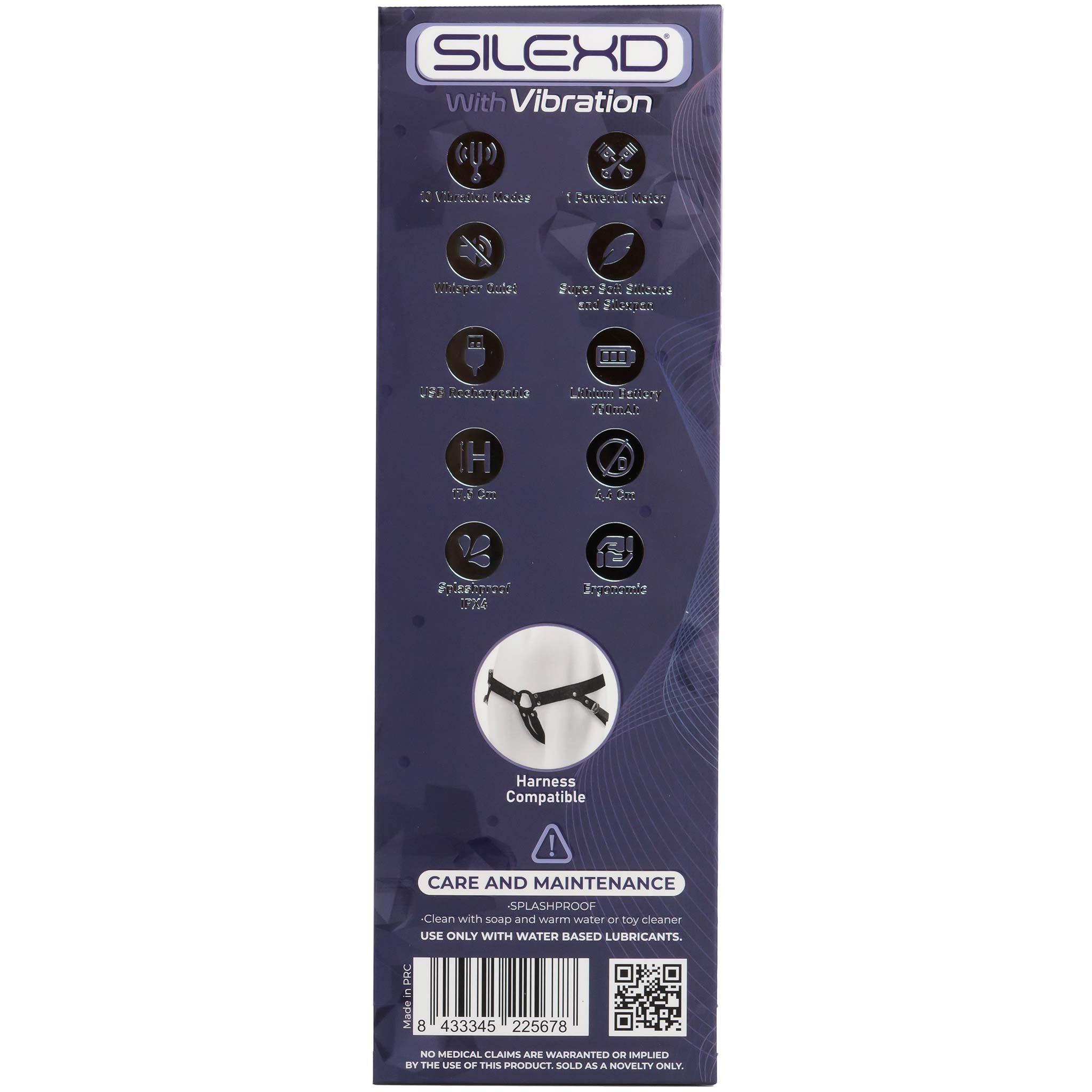 SILEXD Premium Silicone Dildo Model 2 Vibration, 17,5 cm, Light skin