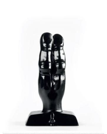 ZIZI XXX TWO FINGERS, BLACK, 10 cm (3,9 in), Ø 3,5 cm (1,3 in)