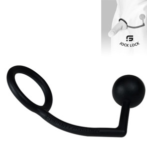 Sport Fucker Jock Lock Cockring/Ass Plug Black