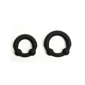 Silicone Steel Fusion Ring Grand Prix Black