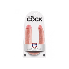 KING COCK: U-SHAPED LARGE DOUBLE TROUBLE - FLESH COLOR