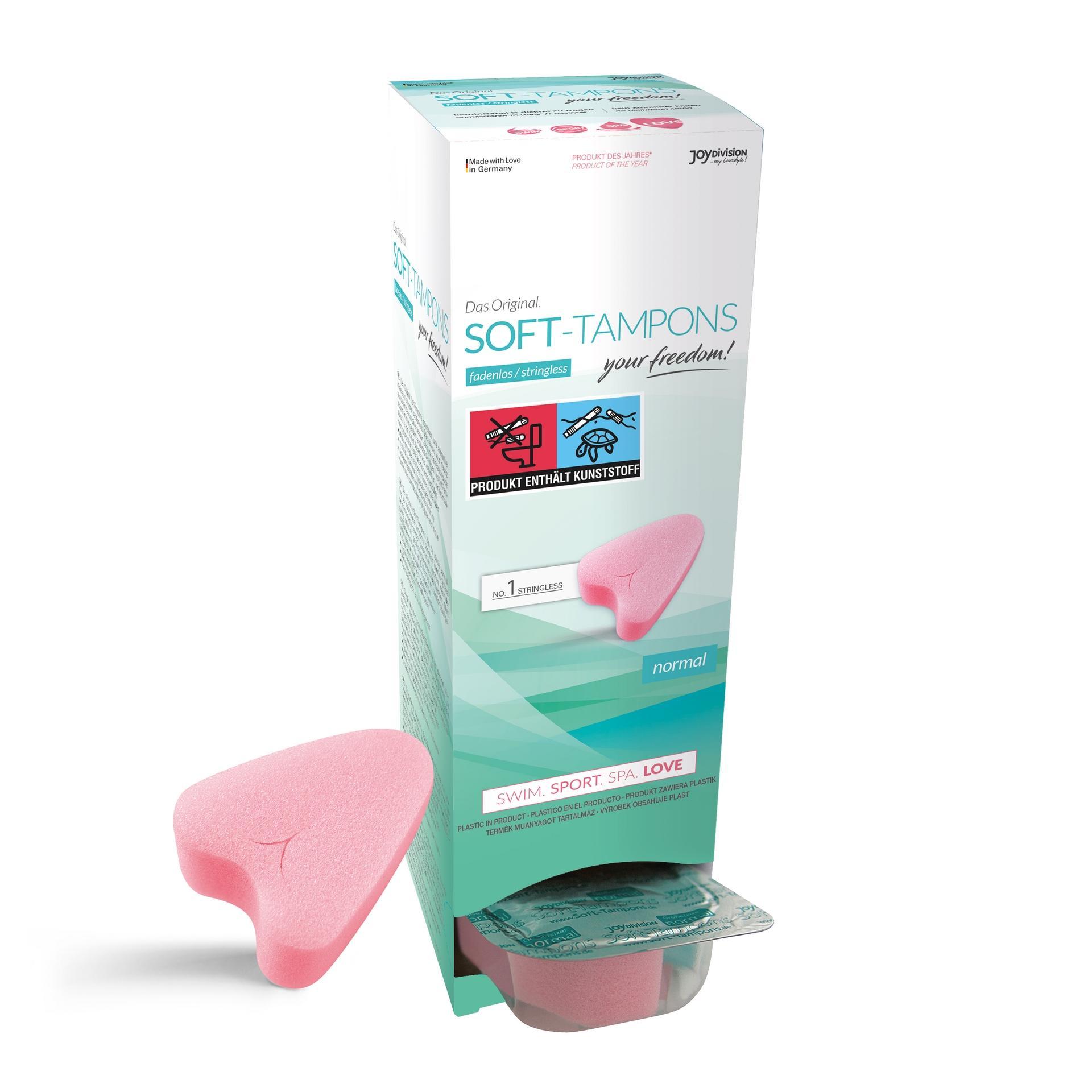 JoyDivision Soft-Tampons Stringless, Heart Shape Normal, 10 pcs