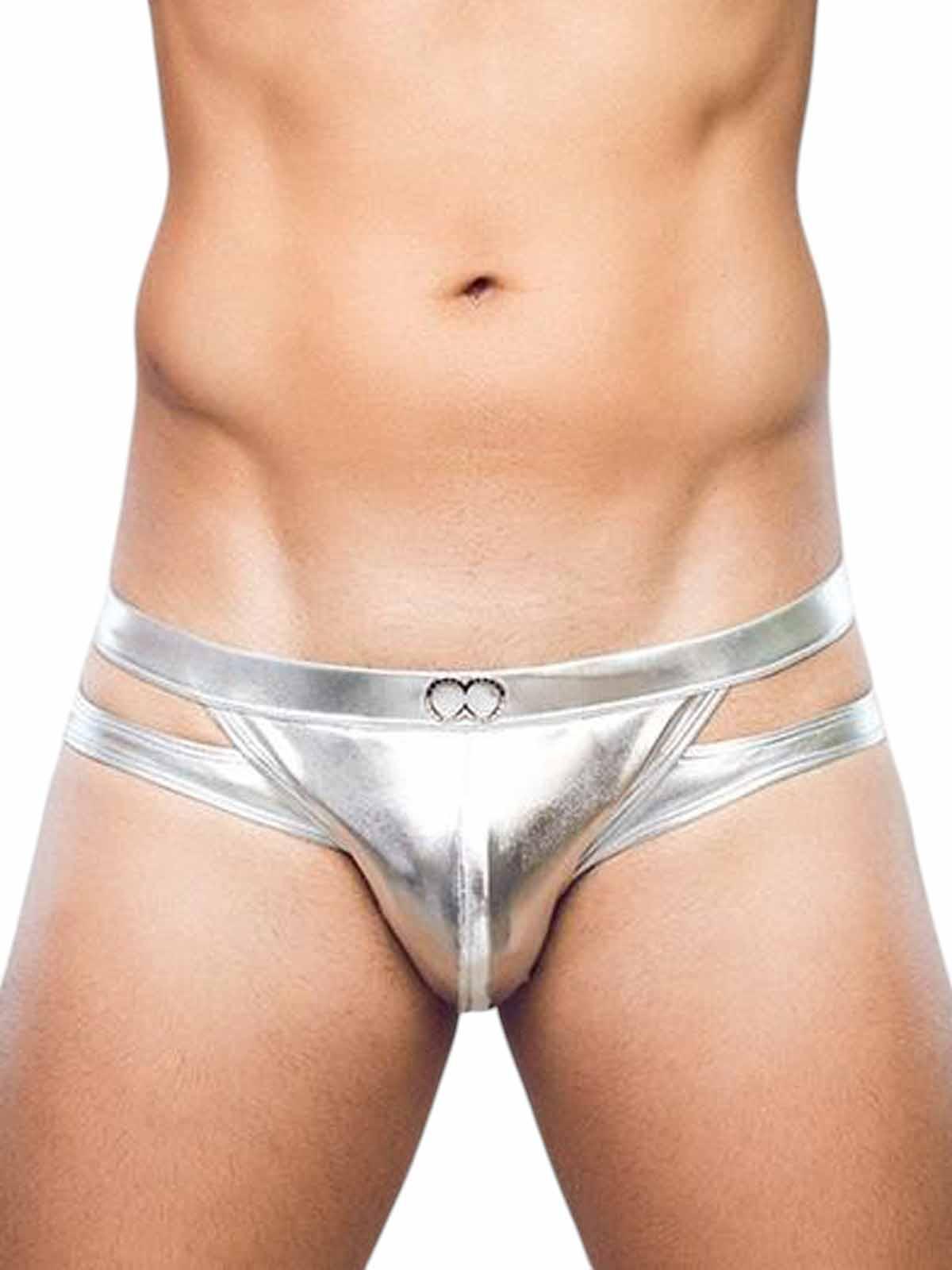 2Eros Metalux Swim Brief VB31 Swimwear Silver - Size: L