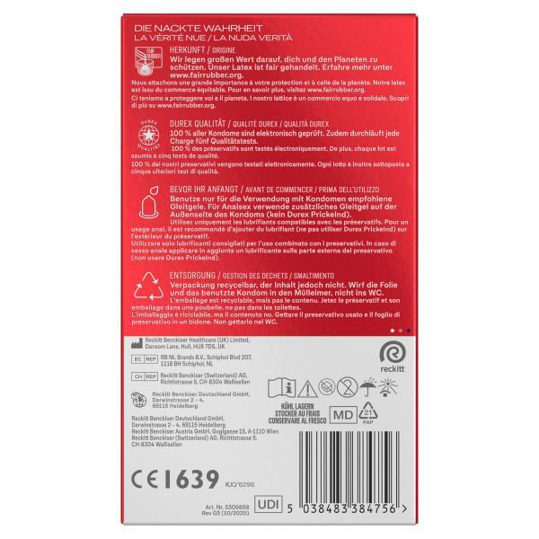 Durex Gefühlsecht Classic Condoms 10pcs, with Reservoir, Ø 56mm, 195mm