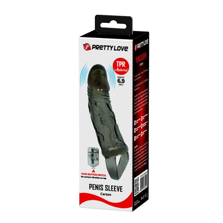 BAILE - Breyden, Penis extended Sleeve, On-contact vibration on top, super-stretchy TPR material ?:37mm   L:165mm