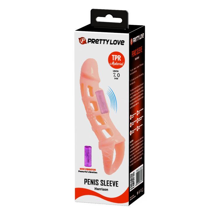 BAILE - Harrison, Penis extended Sleeve, mini vibrator, super-stretchy TPR material ?:35mm   L:160mm