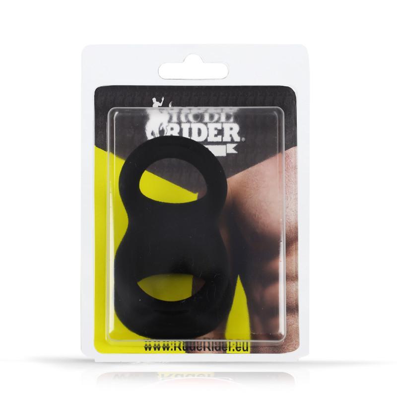 Rude Rider Shaft and Ball Ring Thick Medium, Ball Stretcher, Black