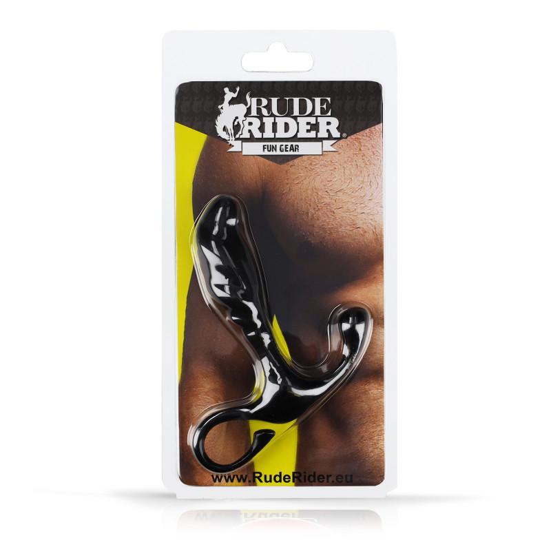 Rude Rider Lion Head Small Prostate Massager, Black