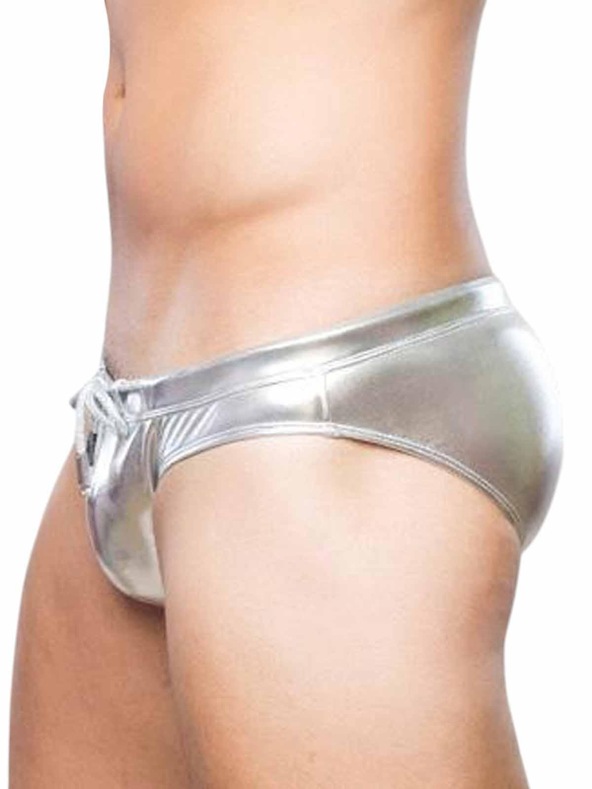 2Eros Metalux Swim Brief V30 Swimwear Silver - Size: L
