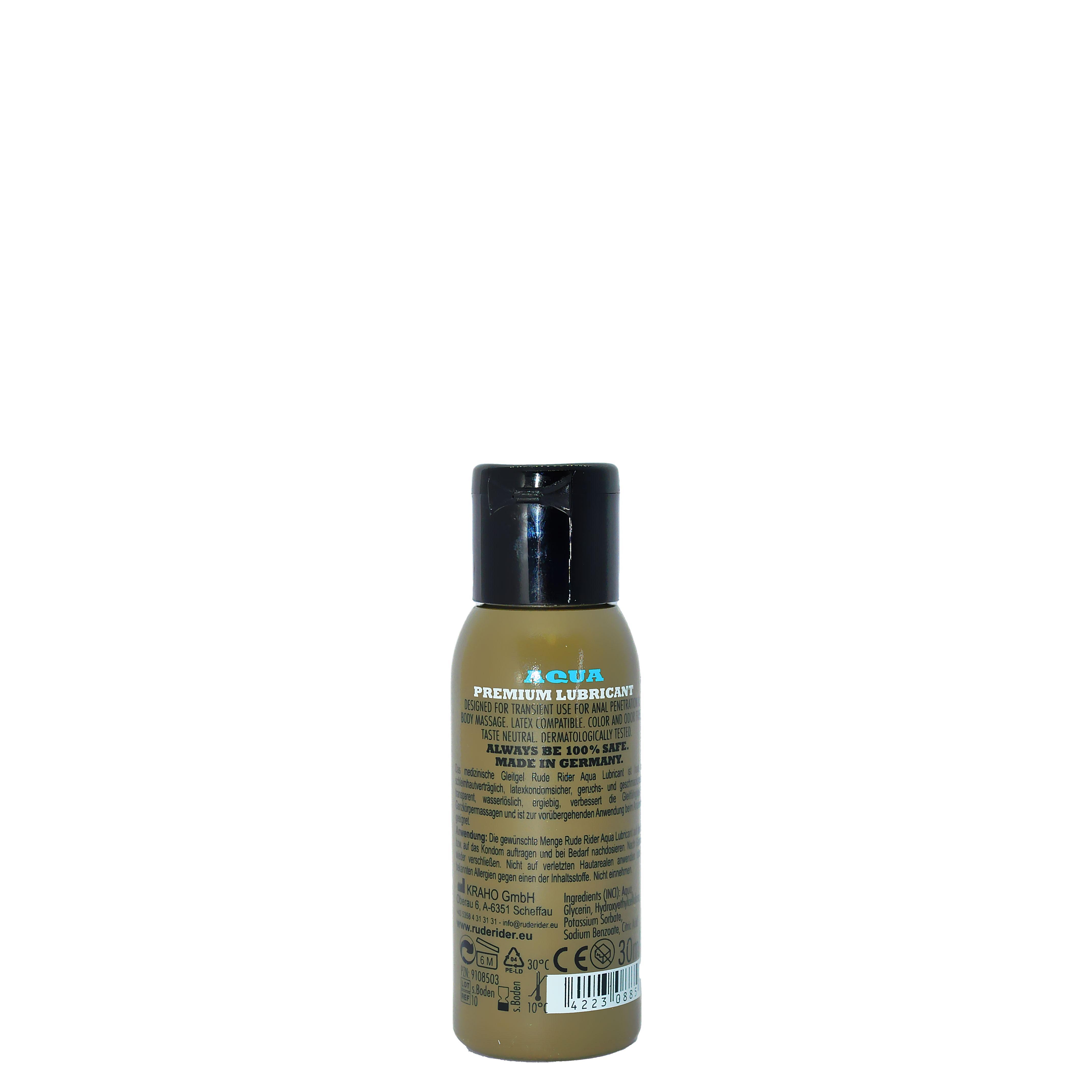 RudeRider Aqua Lubricant, Water Based, 30ml (1,0 fl.oz.)